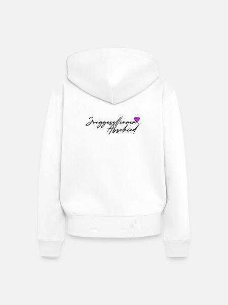 Junggesellinnen Abschied Herz - Frauen Premium Bio Zip Hoodie - Weiß