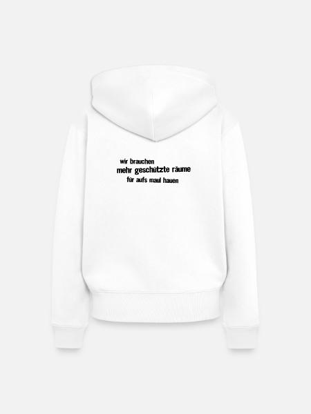geschützte Räume - Frauen Premium Bio Zip Hoodie - Weiß