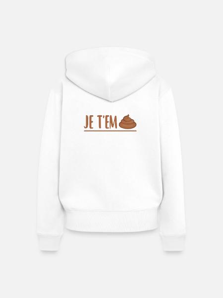 Du bist mir egal - Frauen Premium Bio Zip Hoodie - Weiß