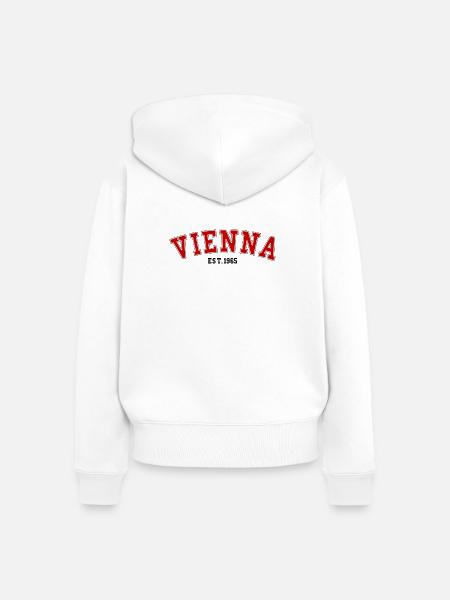 Vienna_Est_1965 - Frauen Premium Bio Zip Hoodie - Weiß