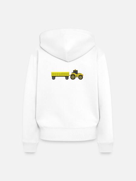 Traktor - Frauen Premium Bio Zip Hoodie - Weiß