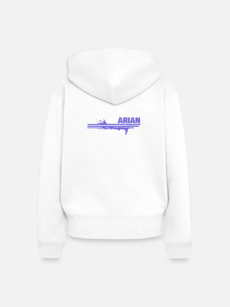 Geschenk für Arian - Frauen Premium Bio Zip Hoodie - Weiß