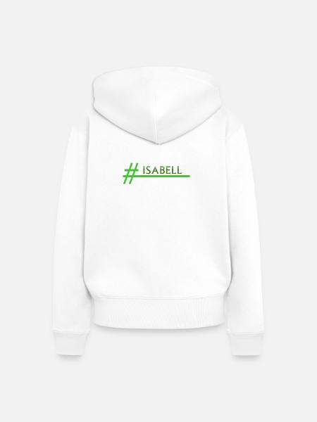 Isabell - Frauen Premium Bio Zip Hoodie - Weiß