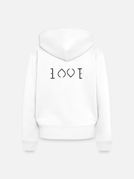 Liebe - Frauen Premium Bio Zip Hoodie - Weiß