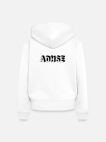 ADHSE - Frauen Premium Bio Zip Hoodie - Weiß