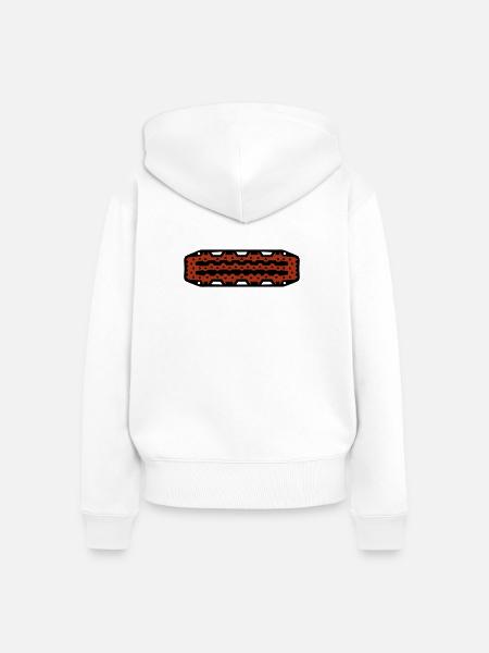 Offroad Sandblech 4x4 Matsch - Frauen Premium Bio Zip Hoodie - Weiß