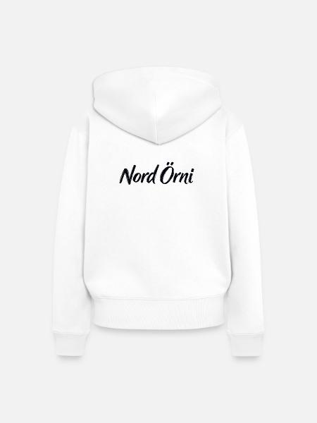 Nord Örni - Frauen Premium Bio Zip Hoodie - Weiß