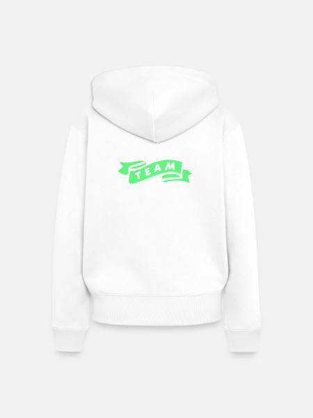 team_banderole- - Frauen Premium Bio Zip Hoodie - Weiß