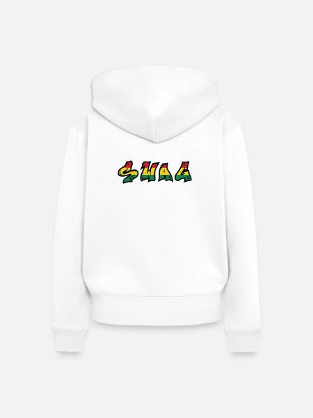 SWAG Rastafari Graffiti Schrift - Frauen Premium Bio Zip Hoodie - Weiß