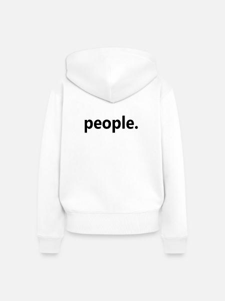 People - Frauen Premium Bio Zip Hoodie - Weiß