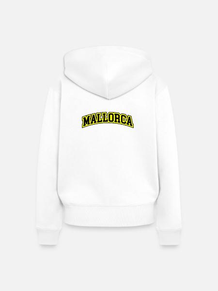 Mallorca Schriftzug - Frauen Premium Bio Zip Hoodie - Weiß