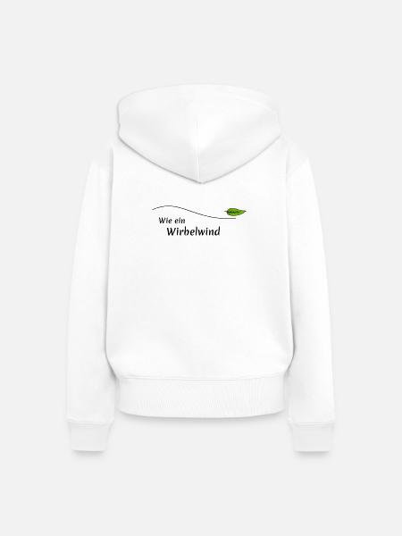 Wie ein Wirbelwind - Frauen Premium Bio Zip Hoodie - Weiß
