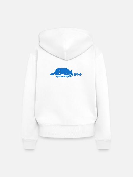 SHS Logo blau - Frauen Premium Bio Zip Hoodie - Weiß