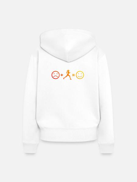 Geschenkidee für eine Running mit Running - Frauen Premium Bio Zip Hoodie - Weiß