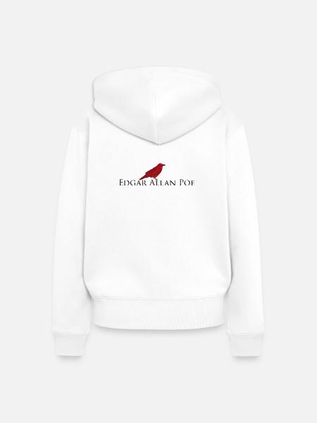 Edgar Allan Poe - Frauen Premium Bio Zip Hoodie - Weiß