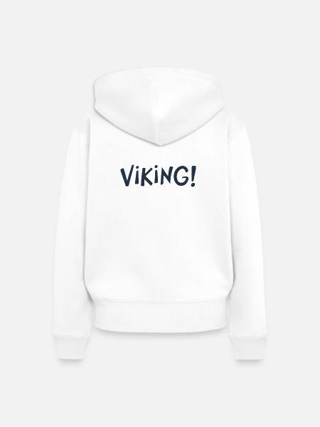 Viking Cree Grober Tippfehler - Frauen Premium Bio Zip Hoodie - Weiß