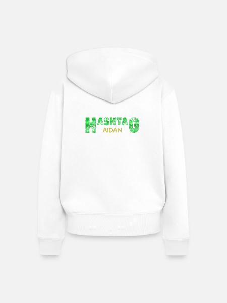 Geschenk für Aidan - Frauen Premium Bio Zip Hoodie - Weiß
