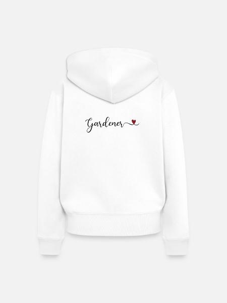 Gärtner - Frauen Premium Bio Zip Hoodie - Weiß