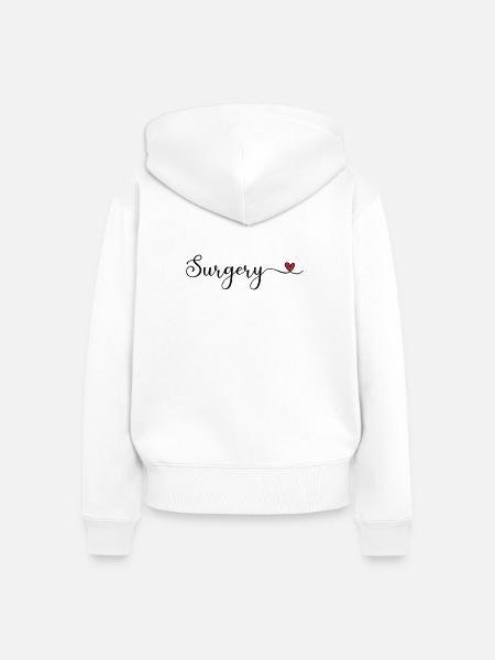 Chirurgie - Frauen Premium Bio Zip Hoodie - Weiß