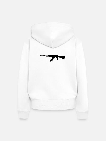 Gewehr - Frauen Premium Bio Zip Hoodie - Weiß