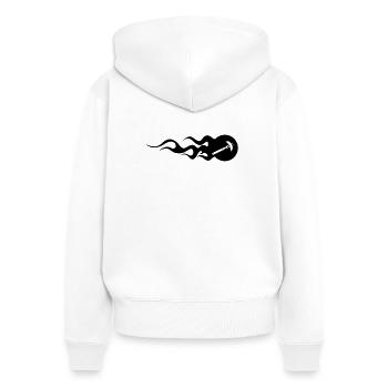 BBQ - Grillen - Frauen Premium Bio Zip Hoodie - Weiß - Hinten - AI Model Female 172 light (172cm)