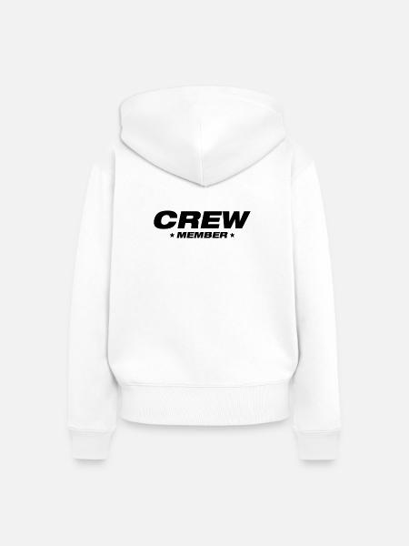 Crew Mitglied - Frauen Premium Bio Zip Hoodie - Weiß