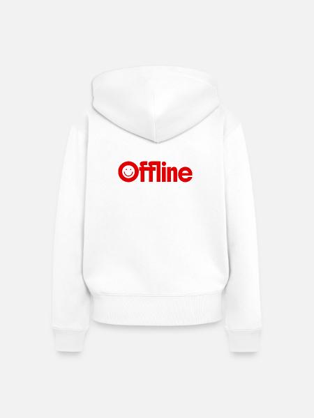 offline - Frauen Premium Bio Zip Hoodie - Weiß