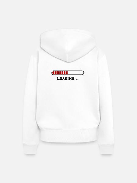 loading - Frauen Premium Bio Zip Hoodie - Weiß