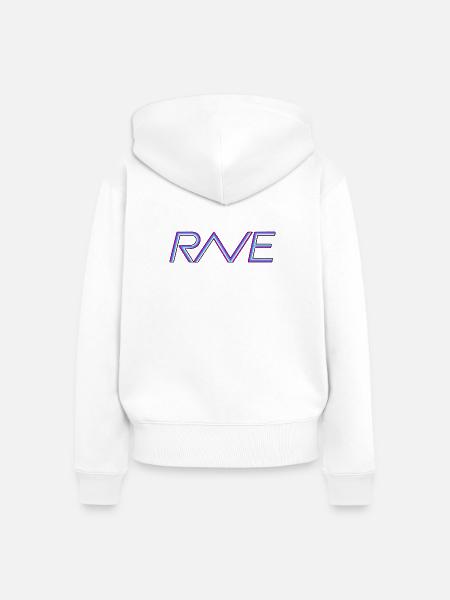 Rave-Ligatur - Frauen Premium Bio Zip Hoodie - Weiß