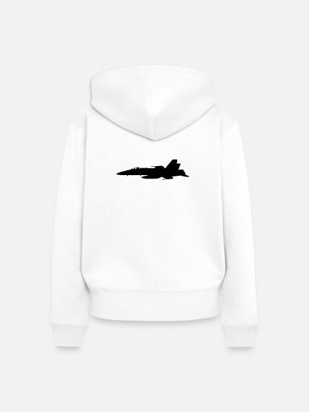 Flugzeuge - Frauen Premium Bio Zip Hoodie - Weiß
