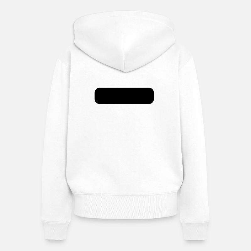 Rounded rectangle - Women's Premium Organic Zip Hoodie - white