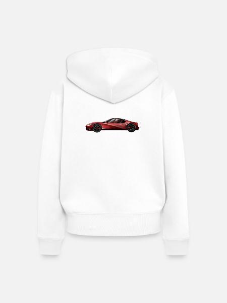 Futuristisches Sportwagen-Design - Frauen Premium Bio Zip Hoodie - Weiß