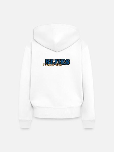 I HAVE THE BLUES - Frauen Premium Bio Zip Hoodie - Weiß