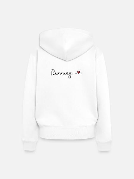 laufen - Frauen Premium Bio Zip Hoodie - Weiß