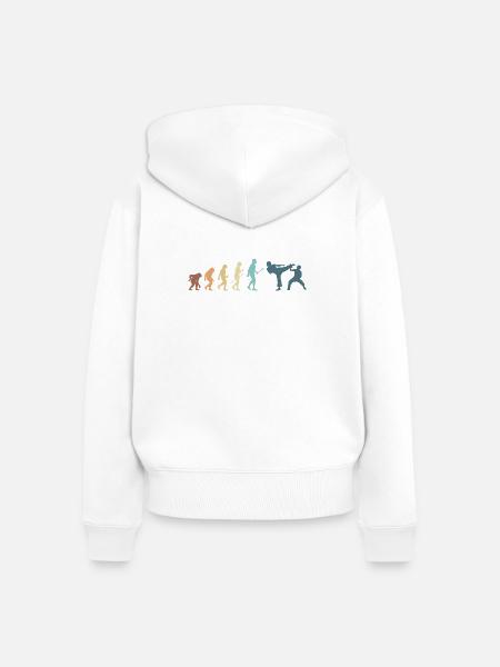 Kampfsport Evolution Karate MMA Kämpfer - Frauen Premium Bio Zip Hoodie - Weiß