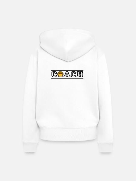 Coach - Frauen Premium Bio Zip Hoodie - Weiß
