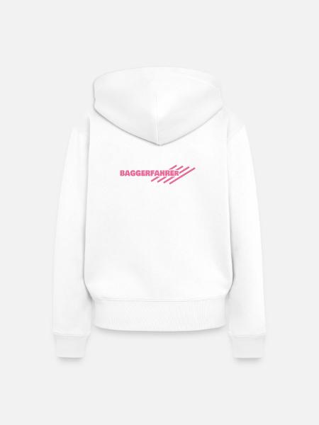 Beruf Baggerfahrer - Frauen Premium Bio Zip Hoodie - Weiß