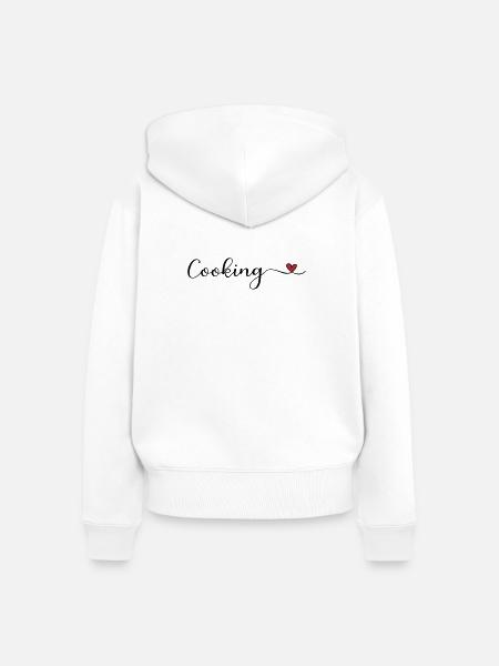 Kochen - Frauen Premium Bio Zip Hoodie - Weiß