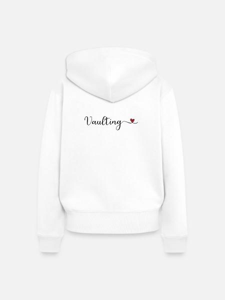 Vaulting Heart - Frauen Premium Bio Zip Hoodie - Weiß