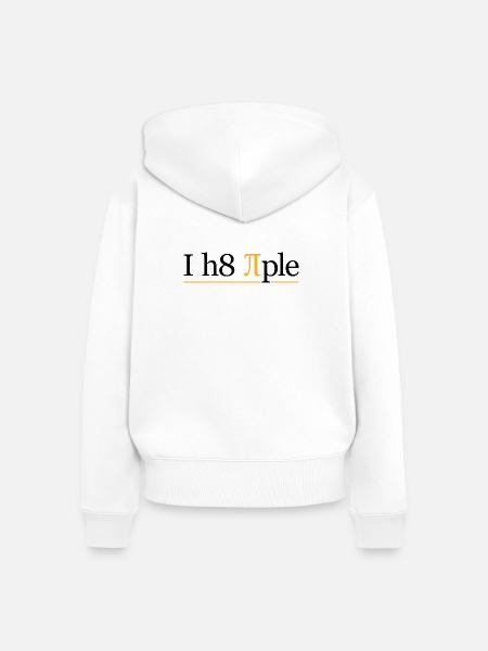 I h8 Piple - Frauen Premium Bio Zip Hoodie - Weiß