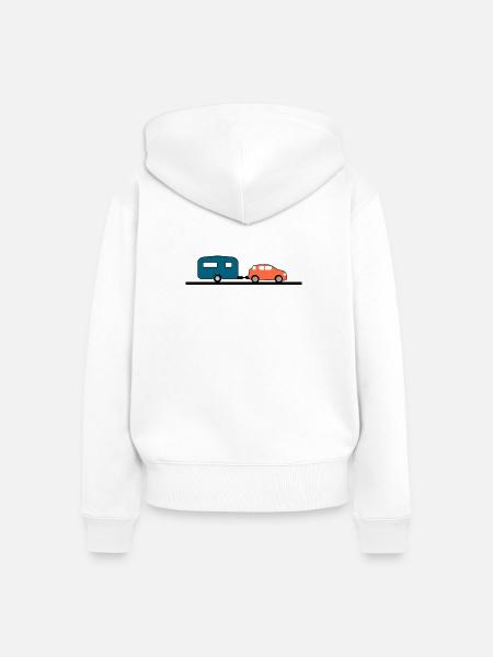 Auto - Frauen Premium Bio Zip Hoodie - Weiß