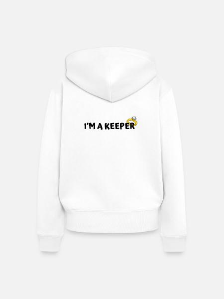 Engagement-Design - Frauen Premium Bio Zip Hoodie - Weiß