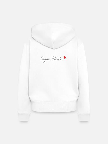 RUHESTAND. RUHESTAND. PENSIONIERT. RUHESTAND - Frauen Premium Bio Zip Hoodie - Weiß