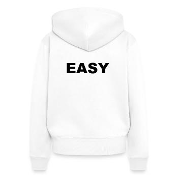 Easy - Women's Premium Organic Zip Hoodie - white - Back - AI Model Female 172 light (172cm)
