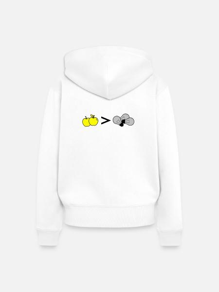 Äpfel Birnen Vergleich - Frauen Premium Bio Zip Hoodie - Weiß