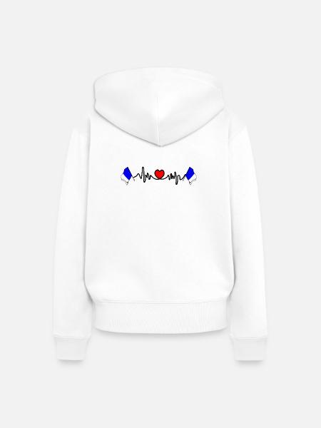 Spa Custom Flagge - Frauen Premium Bio Zip Hoodie - Weiß