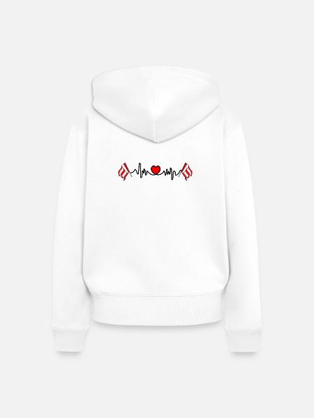 Eindhoven Herzschlag - Frauen Premium Bio Zip Hoodie - Weiß