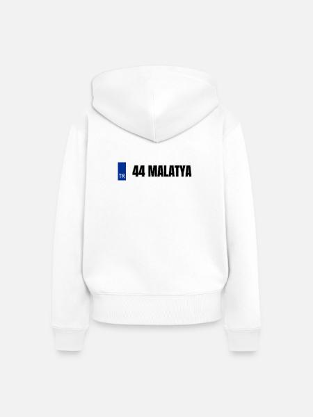 44 Malatya Kennzeichen | Türkisches Kennzeichen - Frauen Premium Bio Zip Hoodie - Weiß