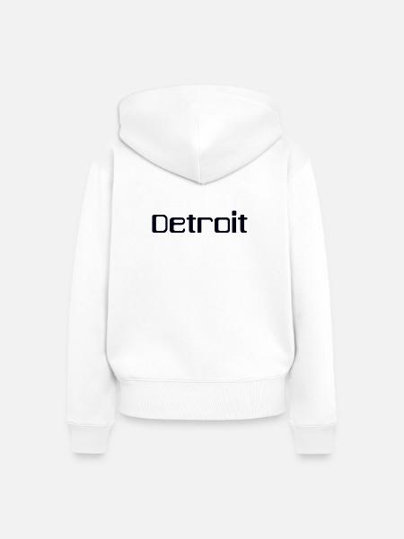 DETROIT - Frauen Premium Bio Zip Hoodie - Weiß