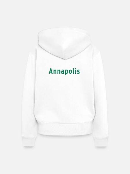 Annapolis - Frauen Premium Bio Zip Hoodie - Weiß